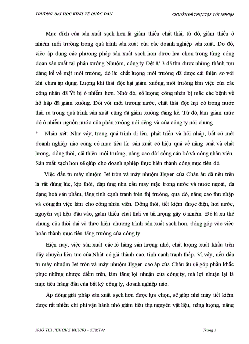 image for page Nghiên cứu áp dụng mô hình sản xuất sạch hơn cho việc giảm thiểu chất thải tại phân xưởng Nhuộm công ty Dệt 8 3