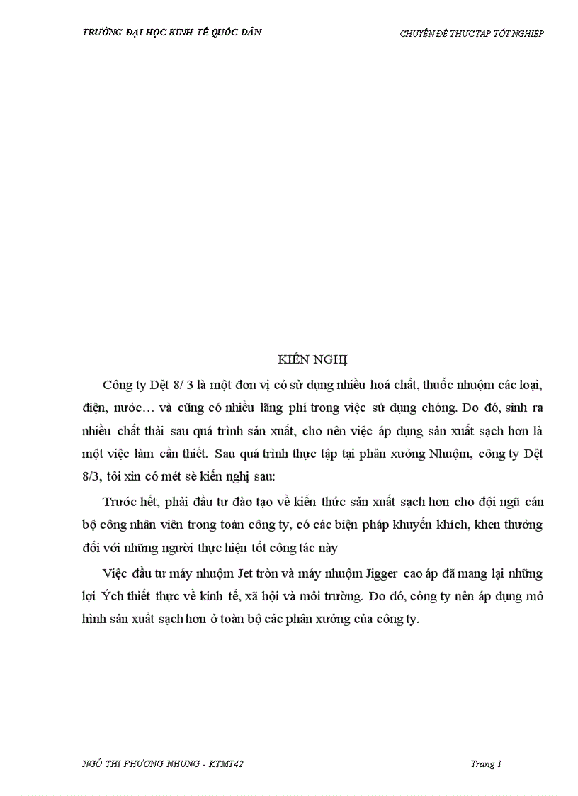 image for page Nghiên cứu áp dụng mô hình sản xuất sạch hơn cho việc giảm thiểu chất thải tại phân xưởng Nhuộm công ty Dệt 8 3