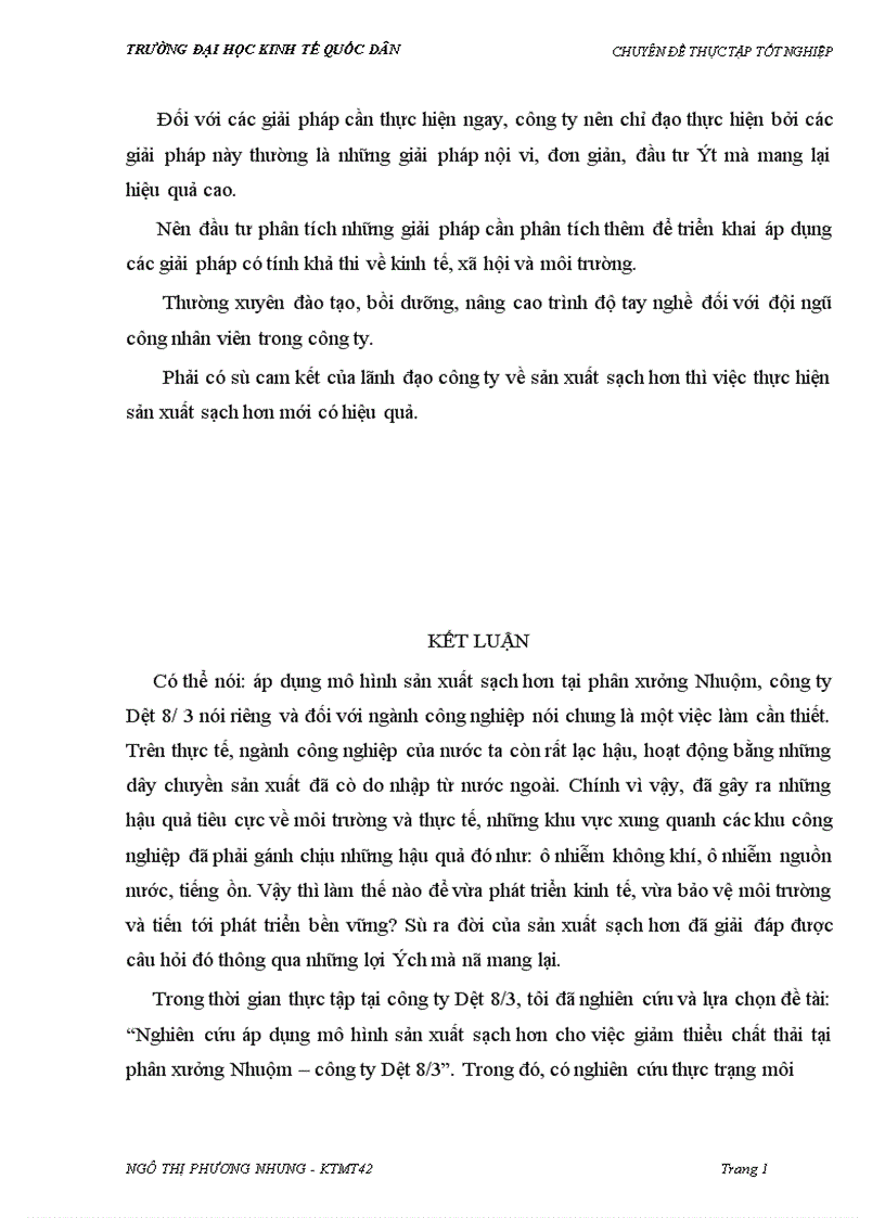 image for page Nghiên cứu áp dụng mô hình sản xuất sạch hơn cho việc giảm thiểu chất thải tại phân xưởng Nhuộm công ty Dệt 8 3