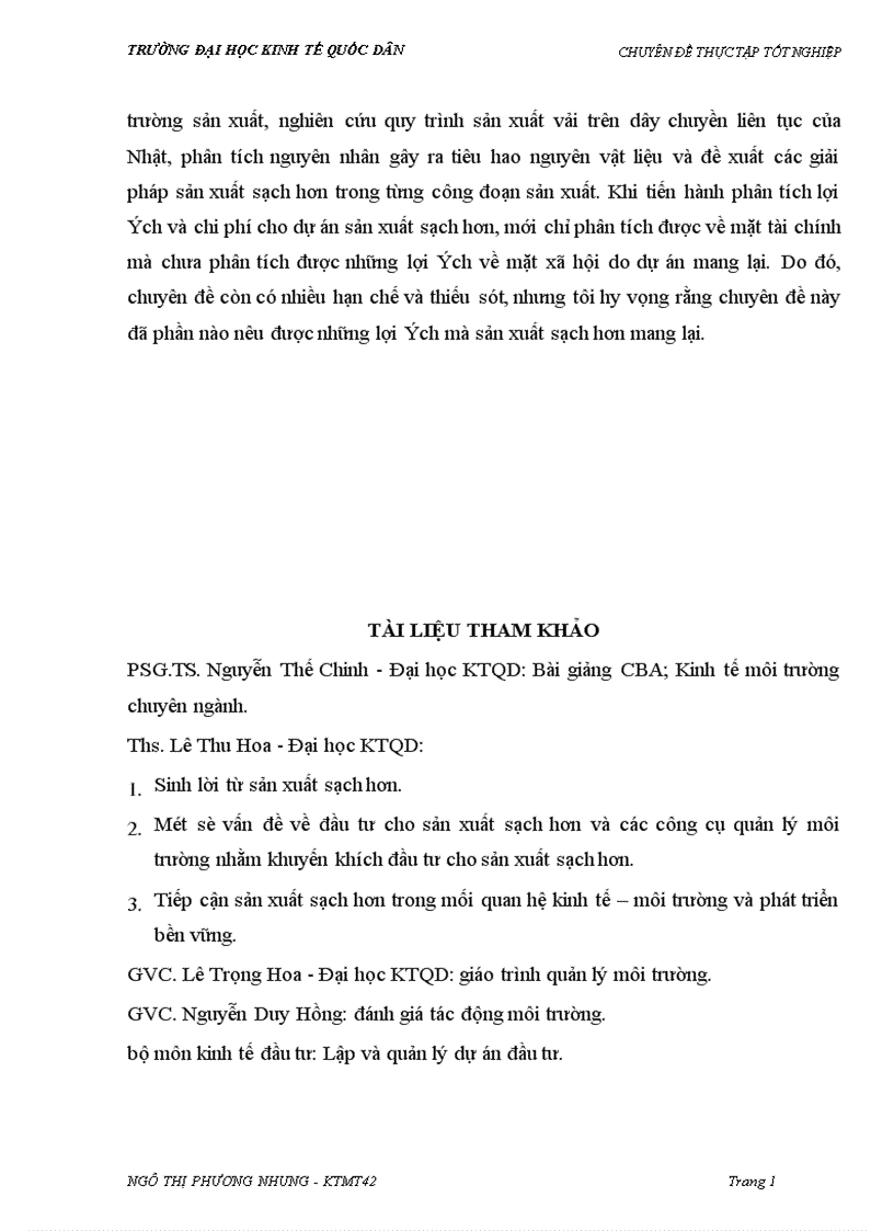 image for page Nghiên cứu áp dụng mô hình sản xuất sạch hơn cho việc giảm thiểu chất thải tại phân xưởng Nhuộm công ty Dệt 8 3