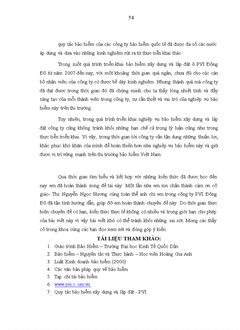 image for page Về quy trình triển khai nghiệp vụ bảo hiểm xây dựng và lắp đặt tại Công ty Bảo hiểm Dầu khí Đông Đô 1