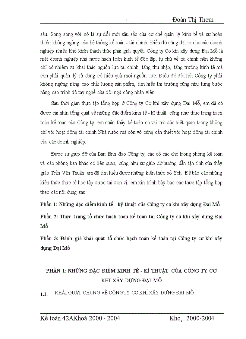 image for page Đánh giá khái quát tổ chức hạch toán kế toán tại Công ty cơ khí xây dựng Đại Mỗ 1