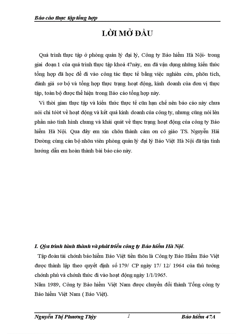 image for page Báo cáo thực tập tổng hợp công ty Bảo hiểm Hà Nội