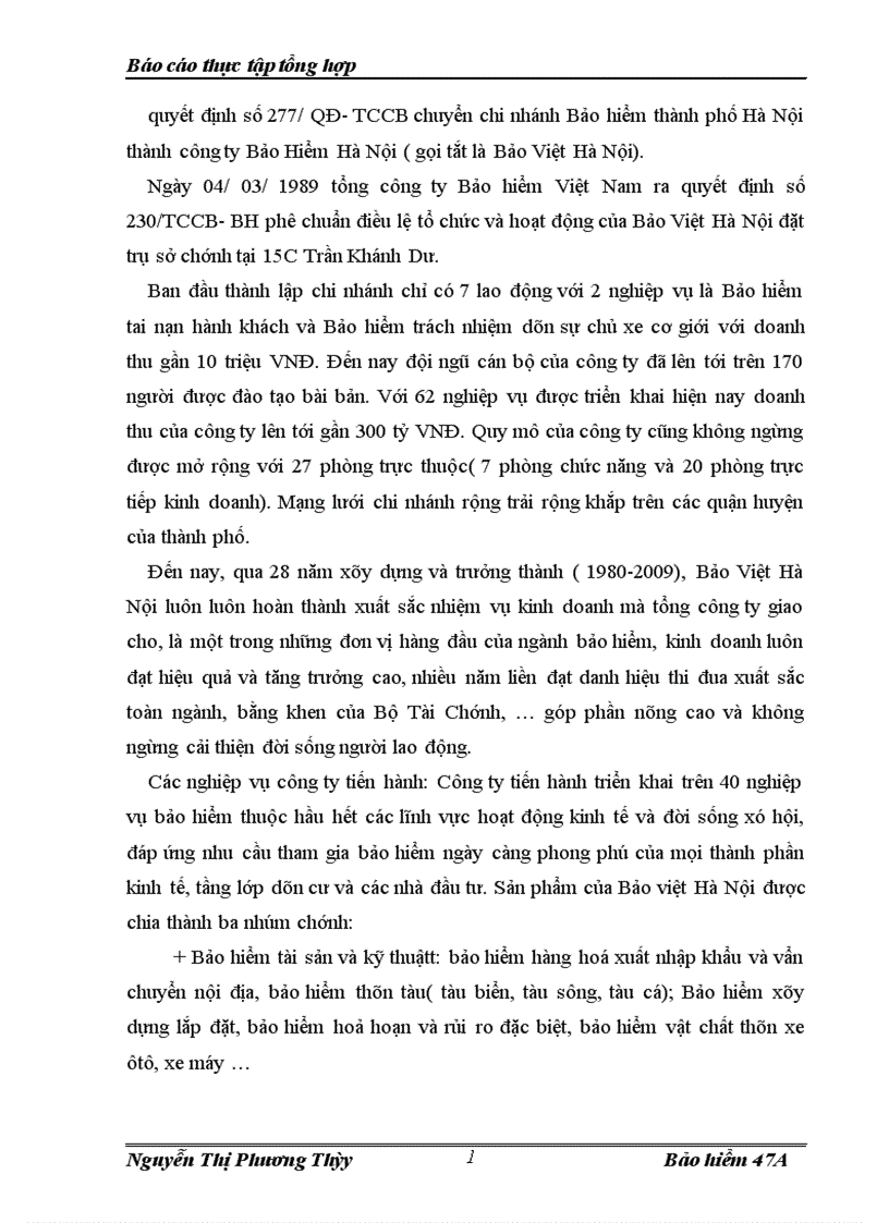 image for page Báo cáo thực tập tổng hợp công ty Bảo hiểm Hà Nội