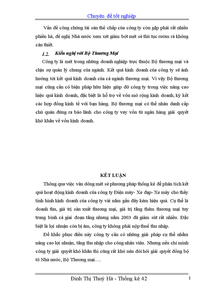 image for page Vận dụng một số phương pháp thống kê để phân tích kết quả hoạt động kinh doanh của công ty Điện máy Xe đạp Xe máy 1