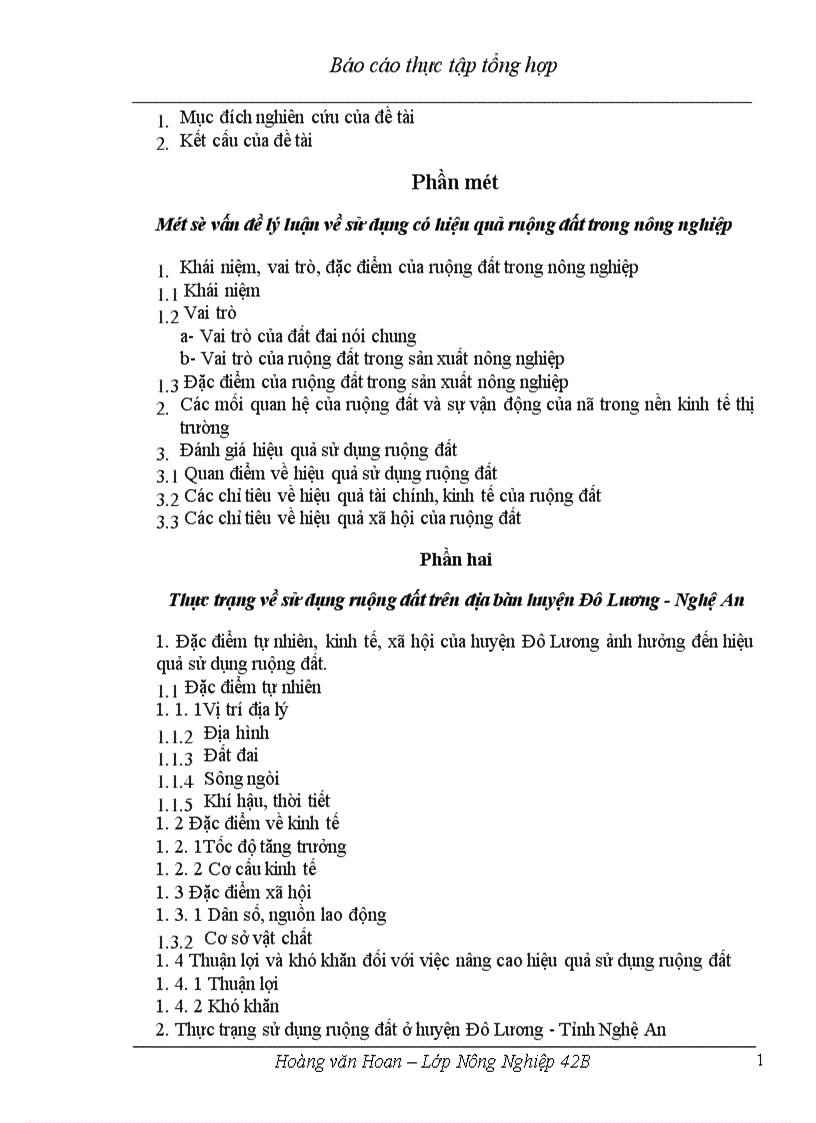 image for page Thực trạng và các giải pháp chủ yếu nhằm nâng cao hiệu quả sử dụng ruộng đất trên địa bàn huyện Đô Lương Tỉnh Nghệ An