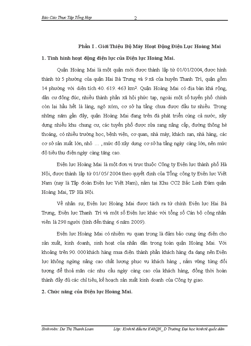 image for page Mô hình công tác tổ chức quản lý hoạt động đầu tư xây dựng điện lưc Hoàng Mai