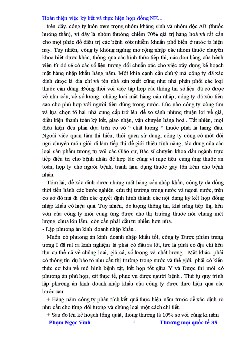 image for page Hợp đồng và thực hiện hợp đồng nhập khẩu tại công ty CPC 1