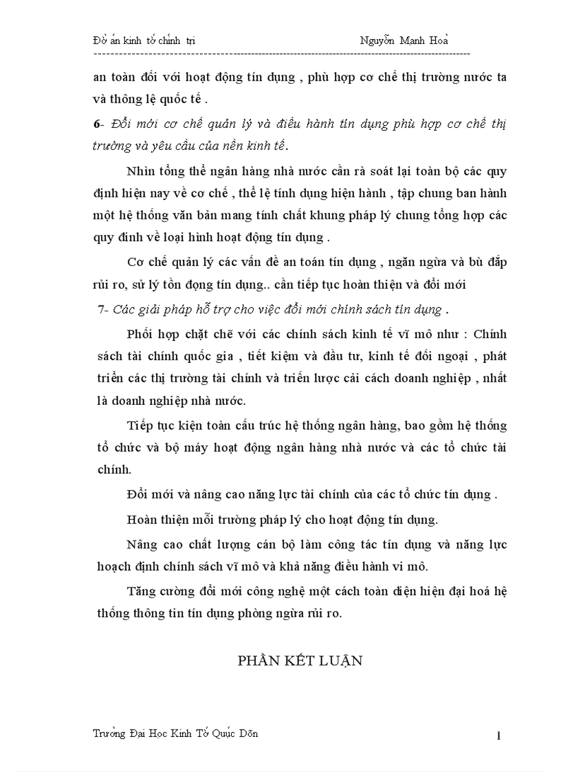image for page Phân tích bản chất chức năng hình thức và vai trò của tín dụng trong nền kinh tế định hướng xã hội chủ nghĩa ở nước ta