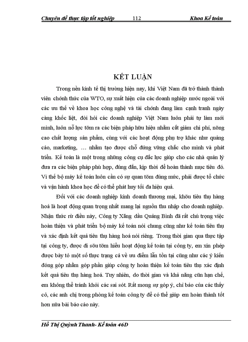image for page Hoàn thiện kế toán tiêu thụ và xác định kết quả tiêu thụ hàng hoá tại Công ty Xăng dầu Quảng Bình 1