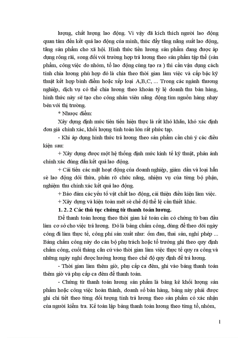 image for page Tổ chức hạch toán tiền lương và các khoản trích theo lương tại Công ty cổ phần Chương Dương 1