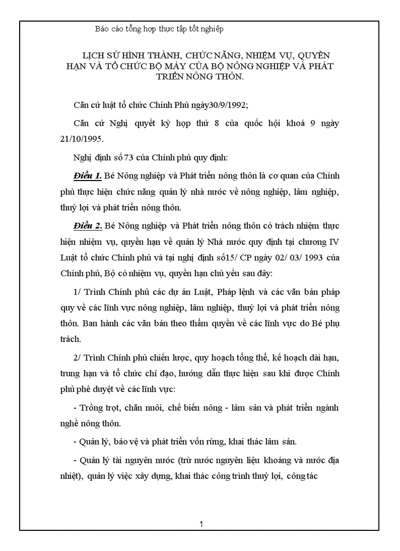 image for page Báo cáo thực tập tổng hợp của Bộ Nông nghiệp và phát triển nông thôn