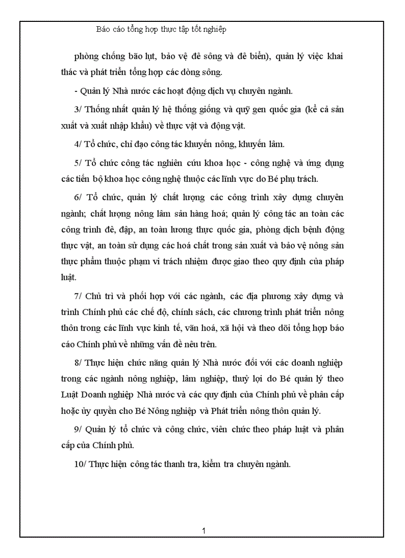 image for page Báo cáo thực tập tổng hợp của Bộ Nông nghiệp và phát triển nông thôn