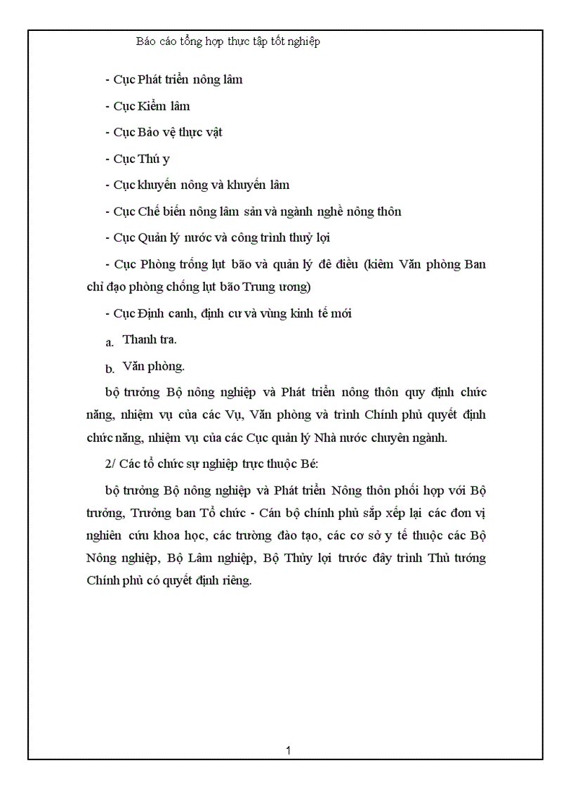 image for page Báo cáo thực tập tổng hợp của Bộ Nông nghiệp và phát triển nông thôn