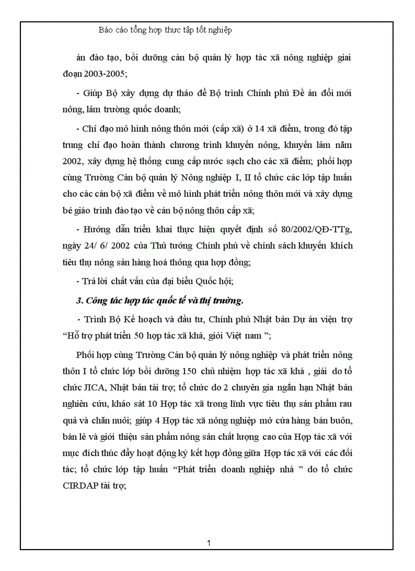 image for page Báo cáo thực tập tổng hợp của Bộ Nông nghiệp và phát triển nông thôn