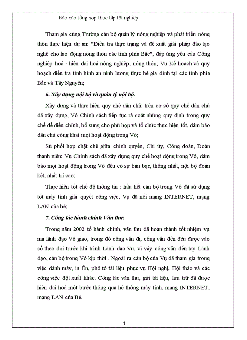 image for page Báo cáo thực tập tổng hợp của Bộ Nông nghiệp và phát triển nông thôn