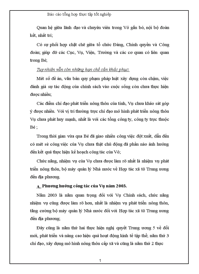 image for page Báo cáo thực tập tổng hợp của Bộ Nông nghiệp và phát triển nông thôn