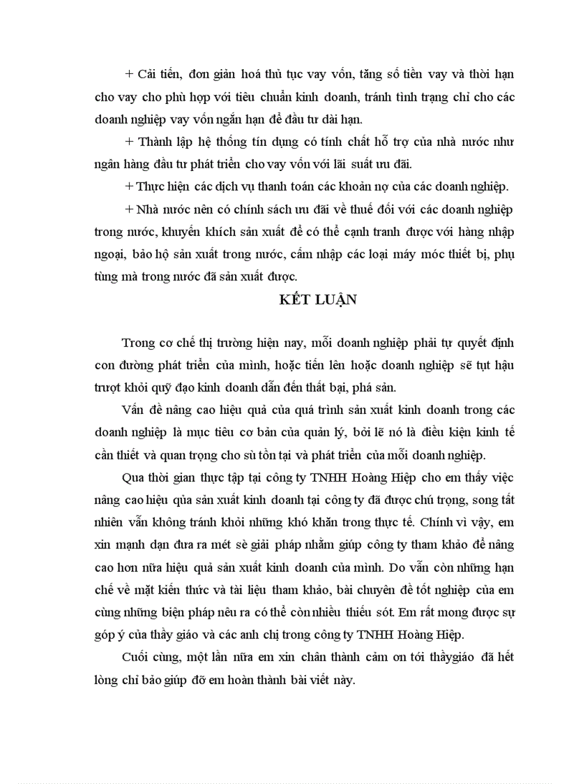 image for page Một số biện pháp cơ bản nhằm nâng cao hiệu quả sản xuất kinh doanh ở Công ty TNHH Hoàng Hiệp 1