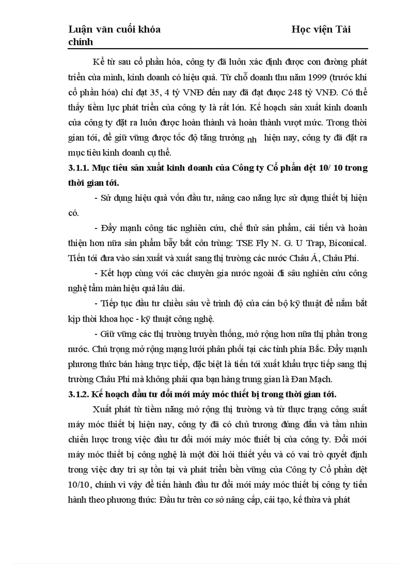 image for page Những giải pháp chủ yếu huy động vốn đổi mới thiết bị công nghệ tại Công ty Cổ phần dệt 10 10 1