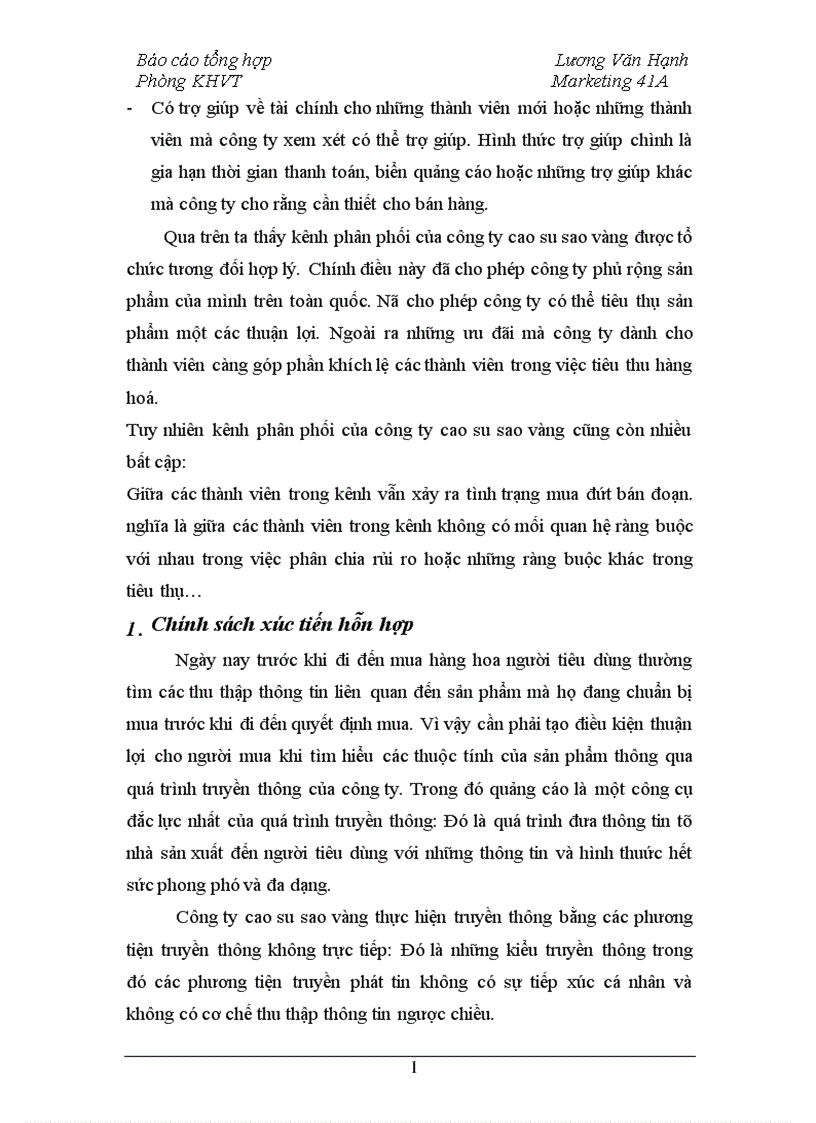 image for page Báo cáo thực tập tổng hợp của công ty cao su sao vàng