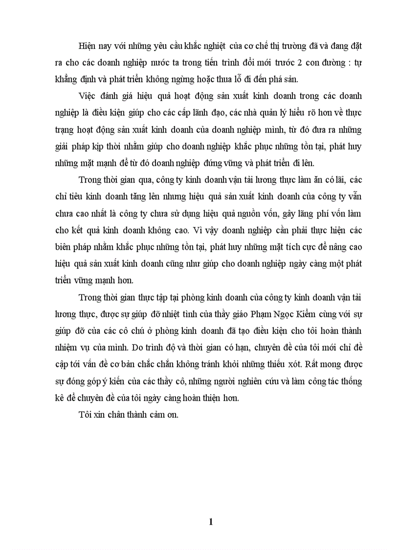 image for page Sử dụng phương pháp thống kê trong việc đánh giá hiệu quả sản xuất kinh doanh ở công ty kinh doanh vận tải lương thực 1