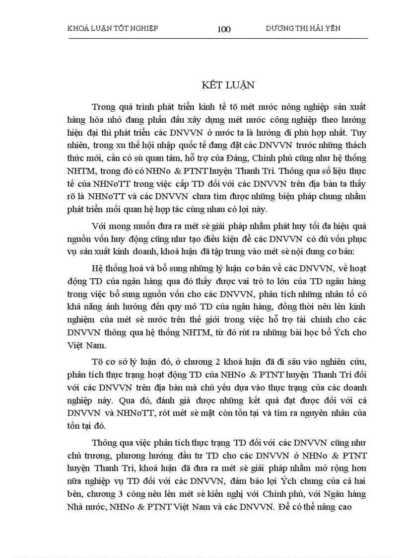 image for page Giải pháp mở rộng tín dụng đối với DNVVN tại NHNo PTNT huyện Thanh Trì Hà Nội 1