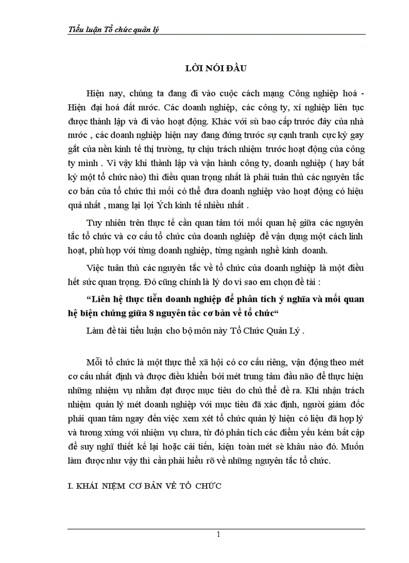 image for page Liên hệ thực tiễn doanh nghiệp để phân tích ý nghĩa và mối quan hệ biện chứng giữa 8 nguyên tắc cơ bản về tổ chức 1