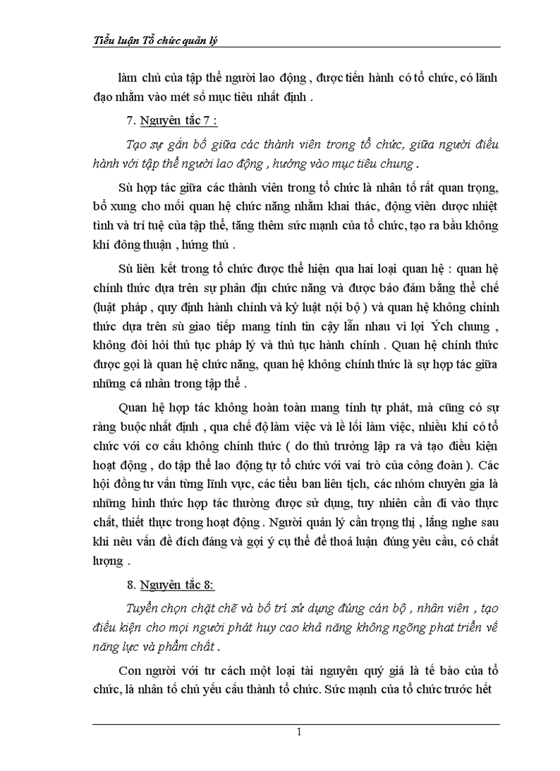 image for page Liên hệ thực tiễn doanh nghiệp để phân tích ý nghĩa và mối quan hệ biện chứng giữa 8 nguyên tắc cơ bản về tổ chức 1
