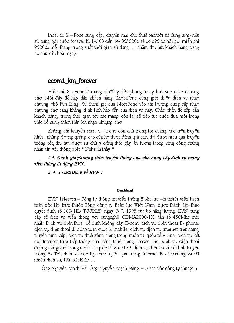 image for page Tập trung nghiên cứu phương thức truyền thông cho sản phẩm dịch vụ viễn thông di động của EVN E phone E com và E mobile sắp ra mắt