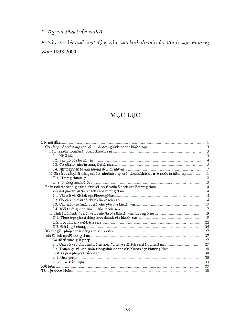 image for page Một số giải pháp nhằm nâng cao lợi nhuận của Khách sạn Phương Nam