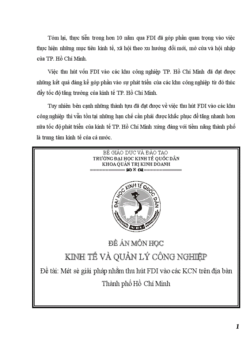 image for page Một số giải pháp nhằm thu hút FDI vào các KCN trên địa bàn Thành phố Hồ Chí Minh 1