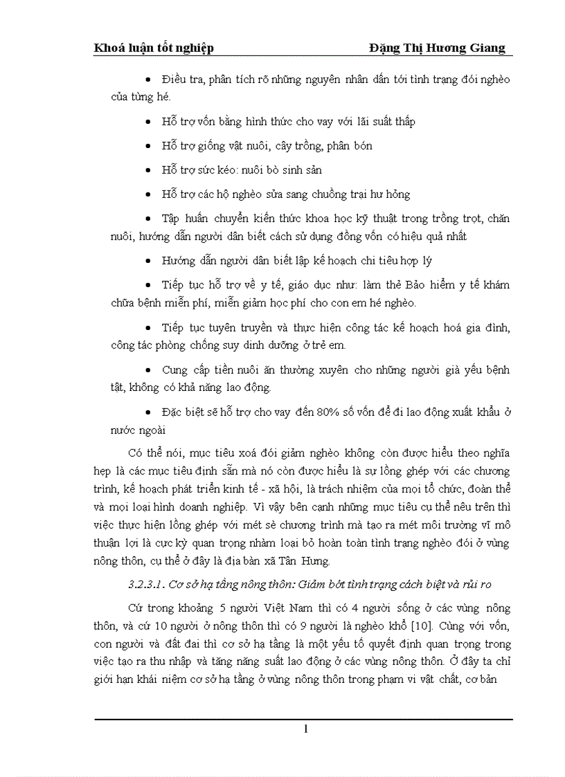 image for page Công tác xoá đói giảm nghèo và các vấn đề môi trường liên quan tại xã Tân Hưng huyện Sóc Sơn Thành phố Hà Nội