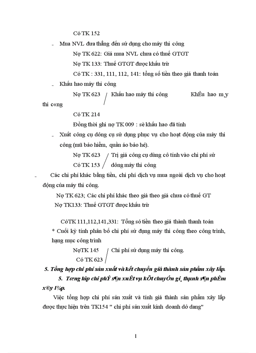 image for page Hạch toán chi phí sản xuất và tính giá thành sản phẩm xây lắp ở doanh nghiệp xây lắp 1