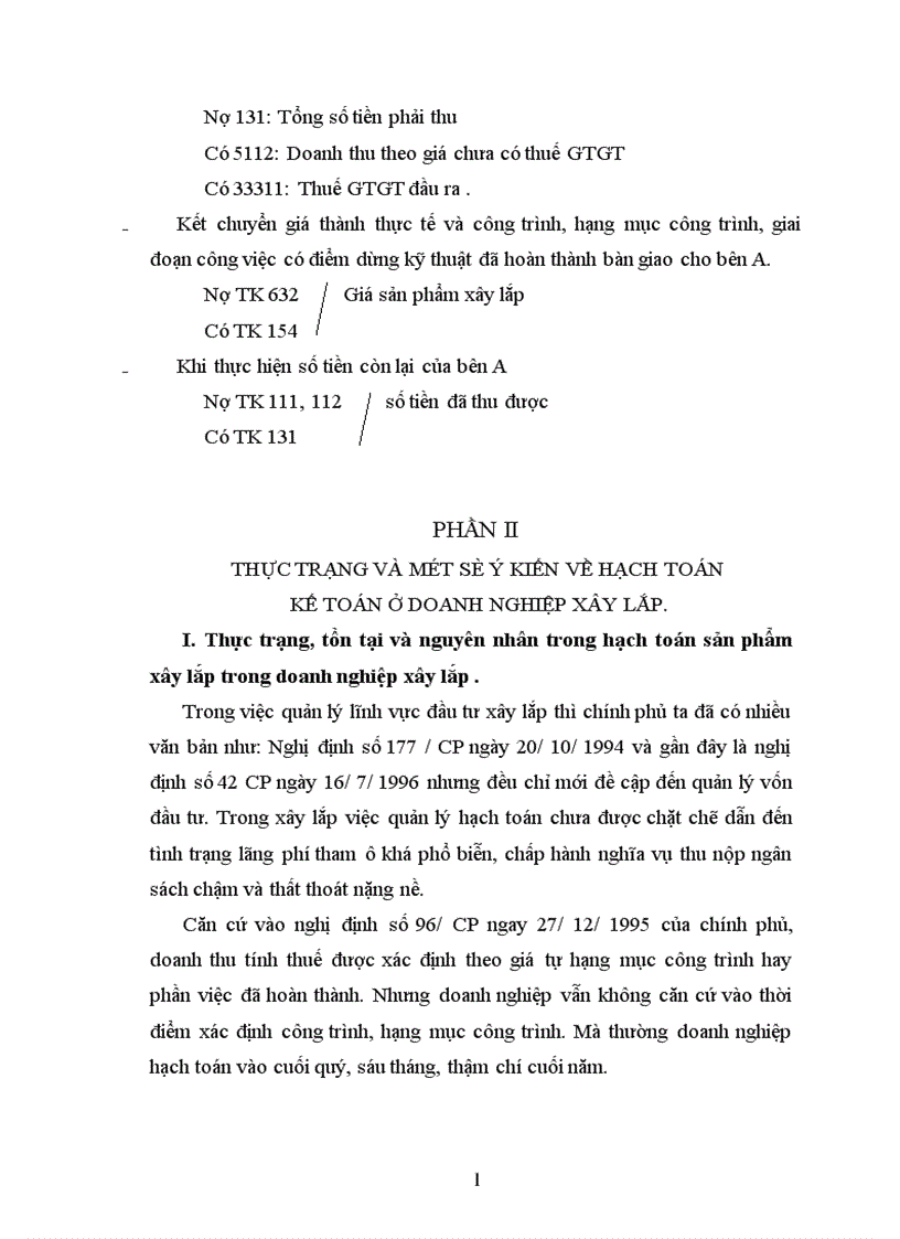 image for page Hạch toán chi phí sản xuất và tính giá thành sản phẩm xây lắp ở doanh nghiệp xây lắp 1