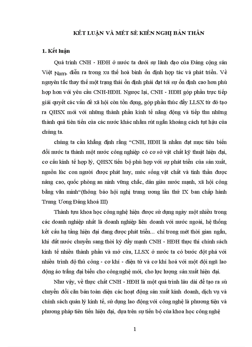 image for page Tiền đề tiến hành công nghiệp hóa hiện đại hoá ở Việt Nam hiện nay 1