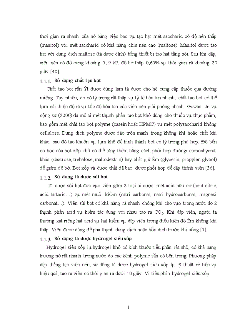 image for page Nghiên cứu bào chế viên nén cefadroxil giải phóng nhanh bằng phương pháp dập viên qua tạo hạt ướt