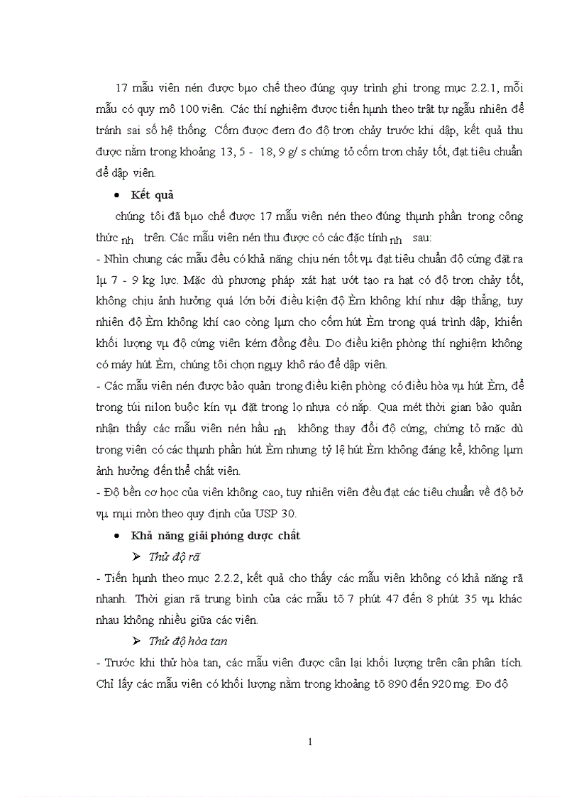 image for page Nghiên cứu bào chế viên nén cefadroxil giải phóng nhanh bằng phương pháp dập viên qua tạo hạt ướt