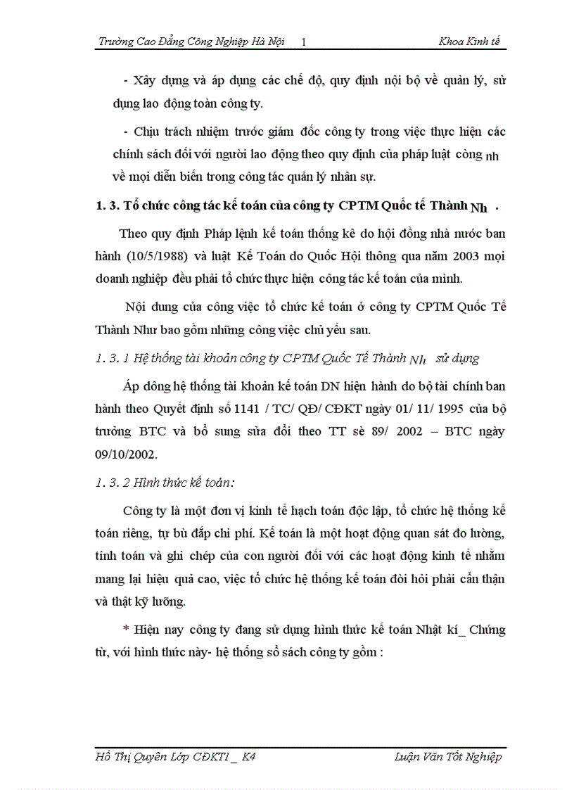 image for page Tổ chức công tác kế toán bán hàng và xác định kết quả kinh doanh bán hàng tại công ty CPTM Quốc Tế Thành Như 1