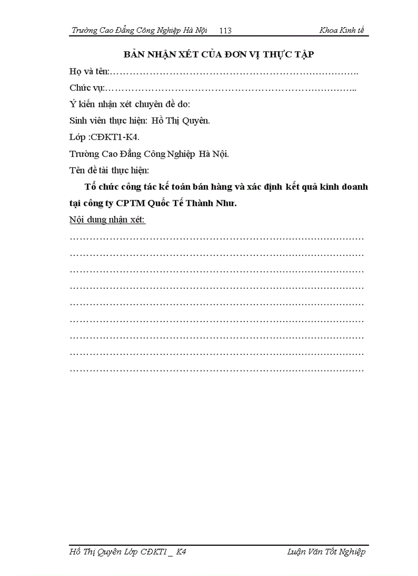 image for page Tổ chức công tác kế toán bán hàng và xác định kết quả kinh doanh bán hàng tại công ty CPTM Quốc Tế Thành Như 1