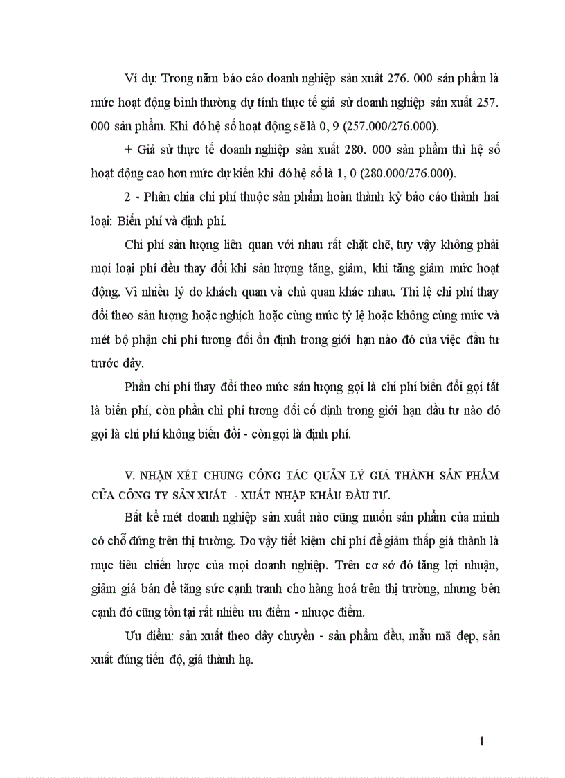 image for page Quản lý chi phí và tính giá thành sản phẩm ở Công ty Sản xuất Xuất nhập khẩu Đầu tư
