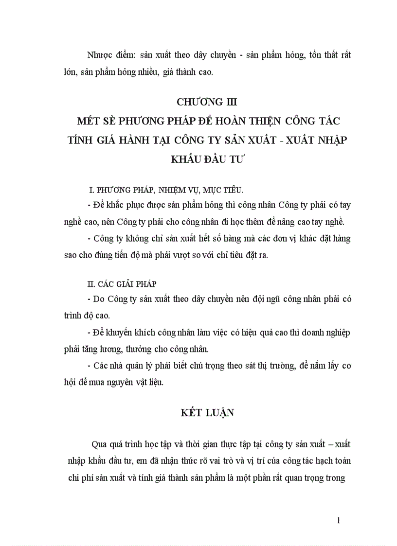 image for page Quản lý chi phí và tính giá thành sản phẩm ở Công ty Sản xuất Xuất nhập khẩu Đầu tư