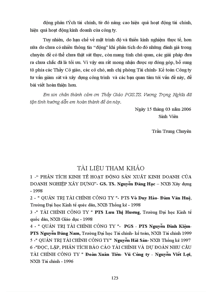 image for page Phân tích tình hình tài chính Công tư vấn giám sát và xây dựng công trình