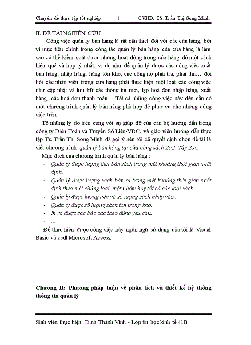 image for page Xây dựng chương trình quản lý bán hàng tại cửa hàng sách 292Tây Sơn Hà Nội