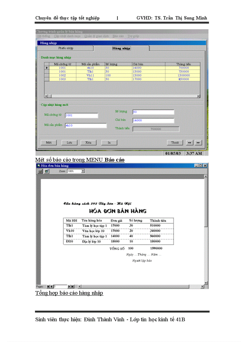 image for page Xây dựng chương trình quản lý bán hàng tại cửa hàng sách 292Tây Sơn Hà Nội