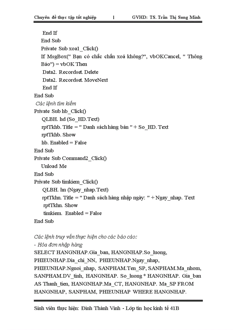 image for page Xây dựng chương trình quản lý bán hàng tại cửa hàng sách 292Tây Sơn Hà Nội