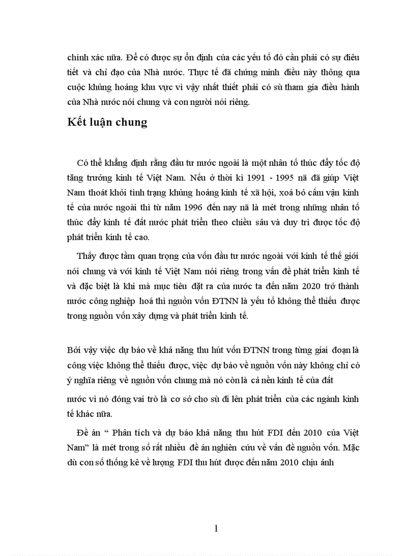 image for page Phân tích và dự báo nguồn vốn FDI có thể thu hút vào Việt Nam đến năm 2010