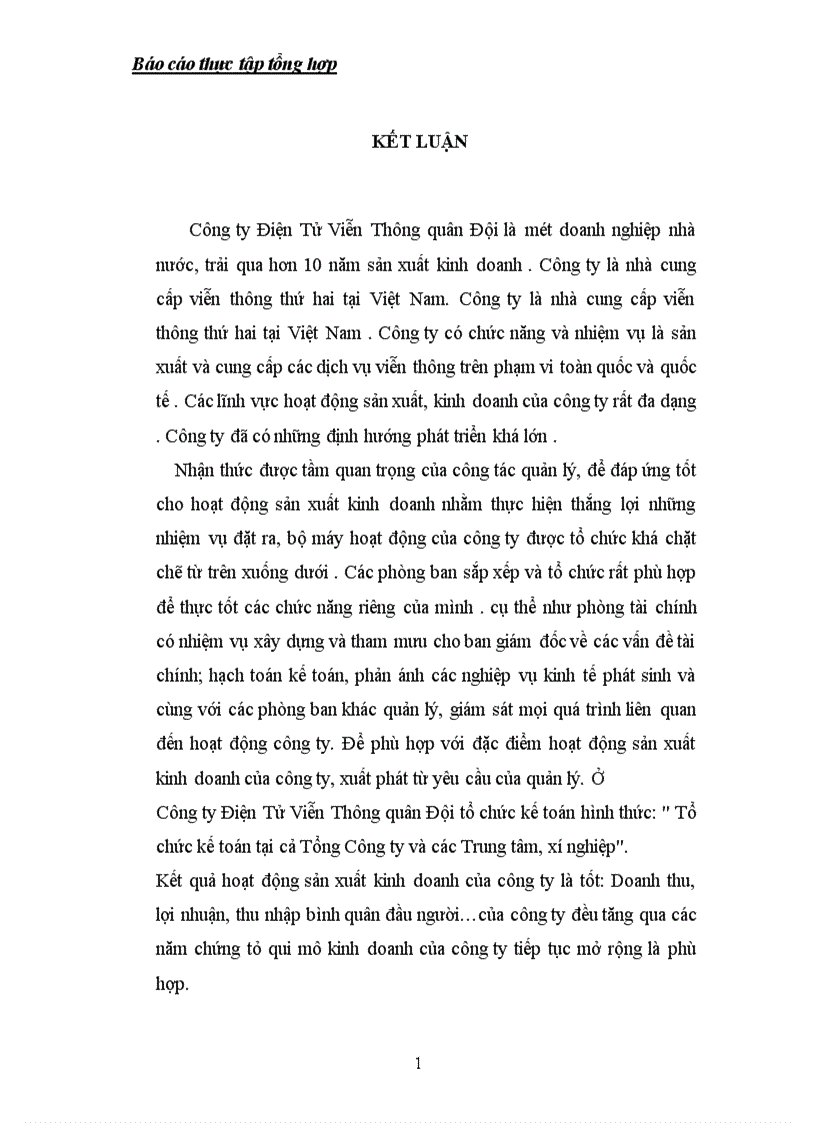 image for page Báo cáo thực tập tổng hợp của Công Ty Điện Tử Viễn Thông Quân Đội