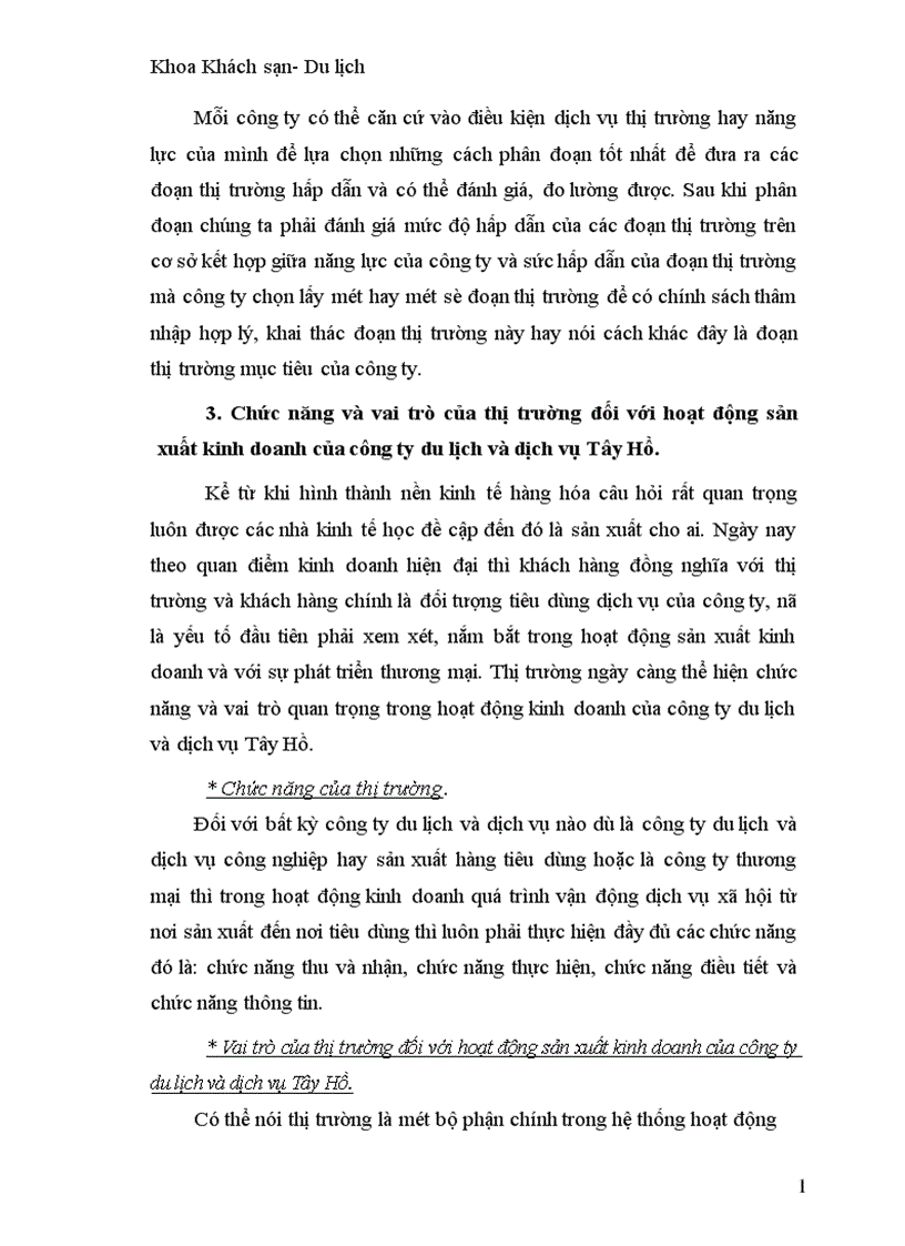 image for page Một số giải pháp nhằm mở rộng thị trường kinh doanh của công ty du lịch và dịch vụ Tây Hồ
