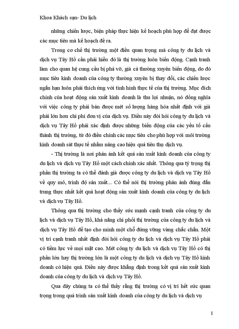 image for page Một số giải pháp nhằm mở rộng thị trường kinh doanh của công ty du lịch và dịch vụ Tây Hồ