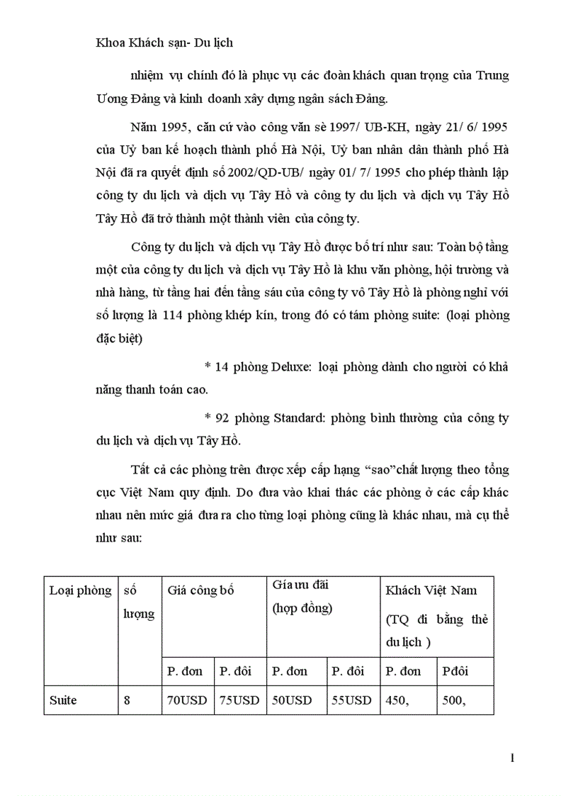 image for page Một số giải pháp nhằm mở rộng thị trường kinh doanh của công ty du lịch và dịch vụ Tây Hồ